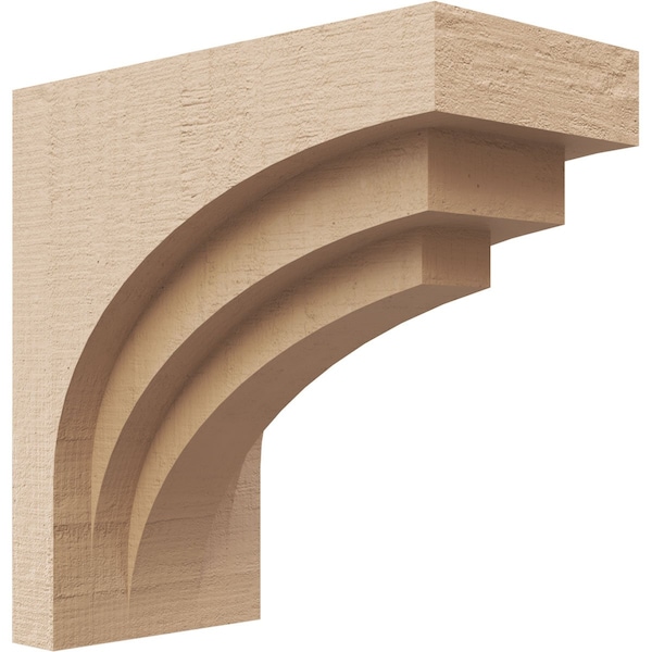 Ekena Millwork 3"W x 6"D x 6"H Classic Rockford Rough Cedar Woodgrain TimberThane Corbel, Primed Tan CORUR03X06X06ROCRCPR - main